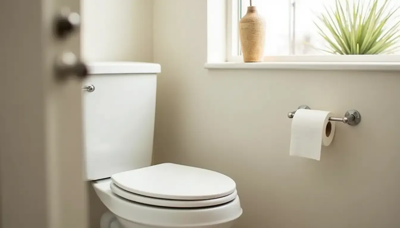 toilet paper in the rest room