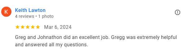 Customer review for fireplace repair in Scottsdale, AZ