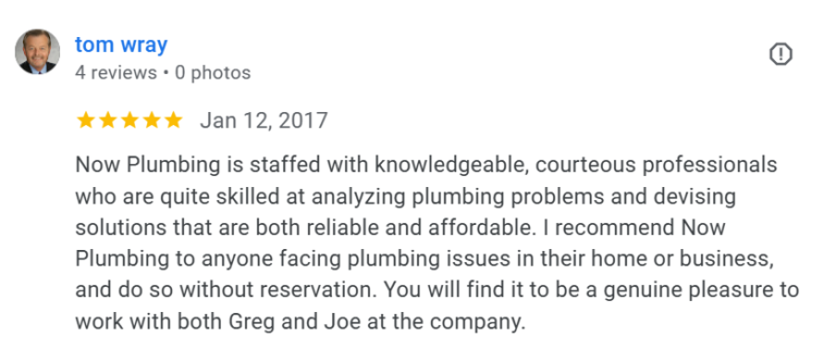 Customer review for water heater diagnostic & repair in Scottsdale, AZ