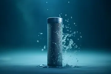 Reverse osmosis filter cartridge close-up